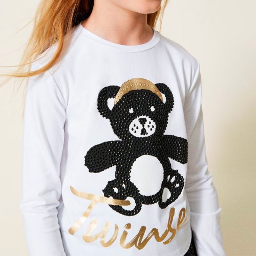 TWINSET • T-shirt con stampa e borchie