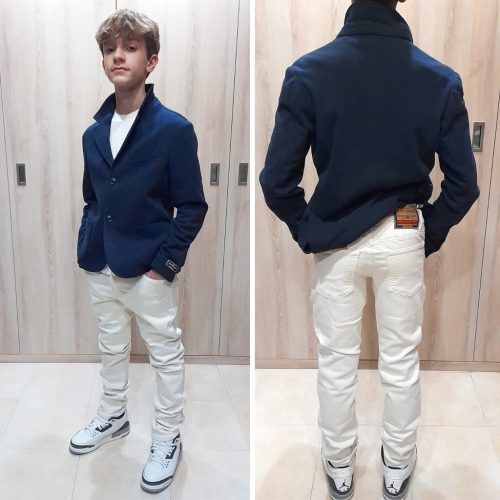 SUN68 • Blazer in felpa Blu Navy
