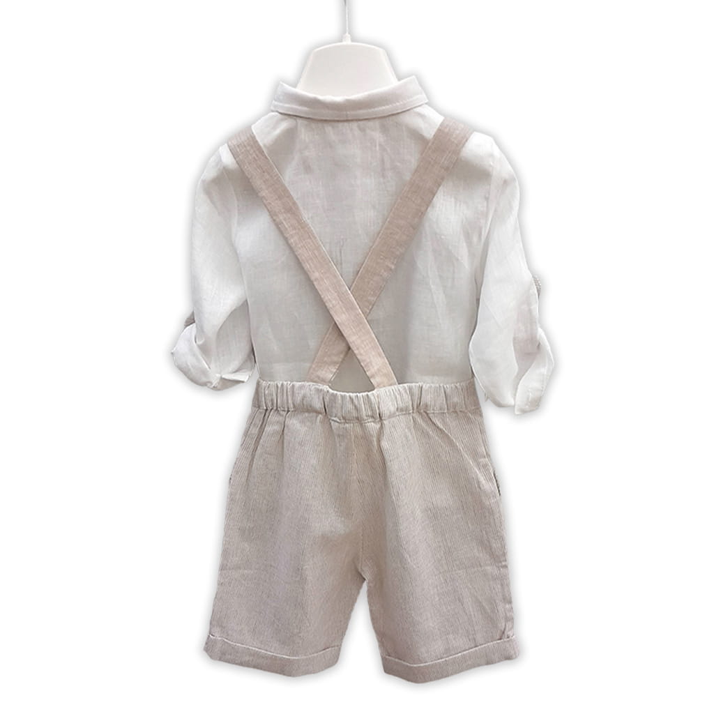 LALALU' • Completino salopette + camicia e papillon - immagine 2