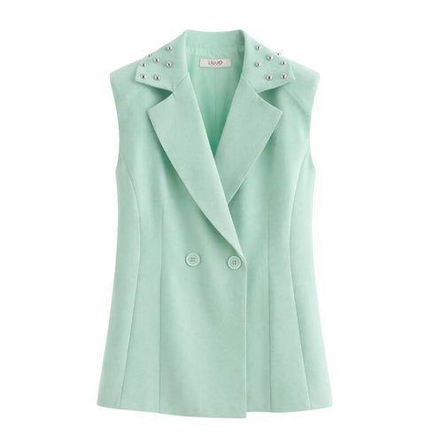 LIU-JO • Gilet smanicato con borchie applicate