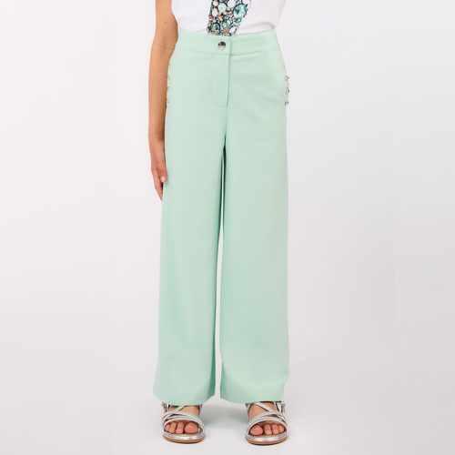 LIU-JO • Pantalone palazzo con borchie applicate