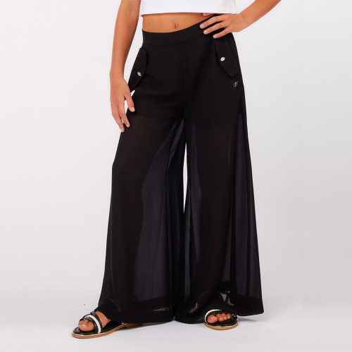 LIU-JO • Pantalone nero in crêpe