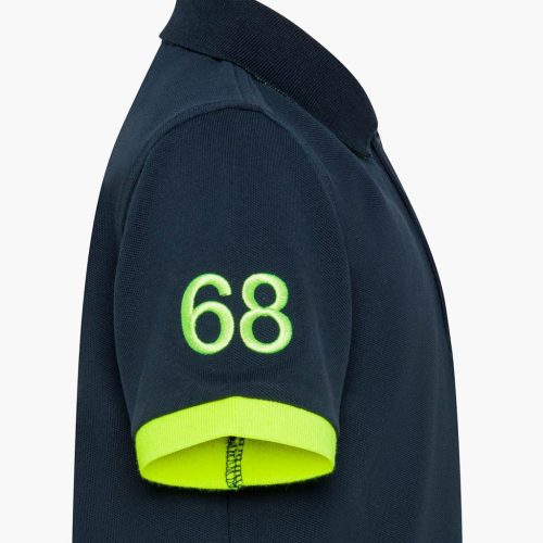 SUN68 • Polo con profili fluo